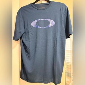 Oakley Men's Navy Tee with Logo